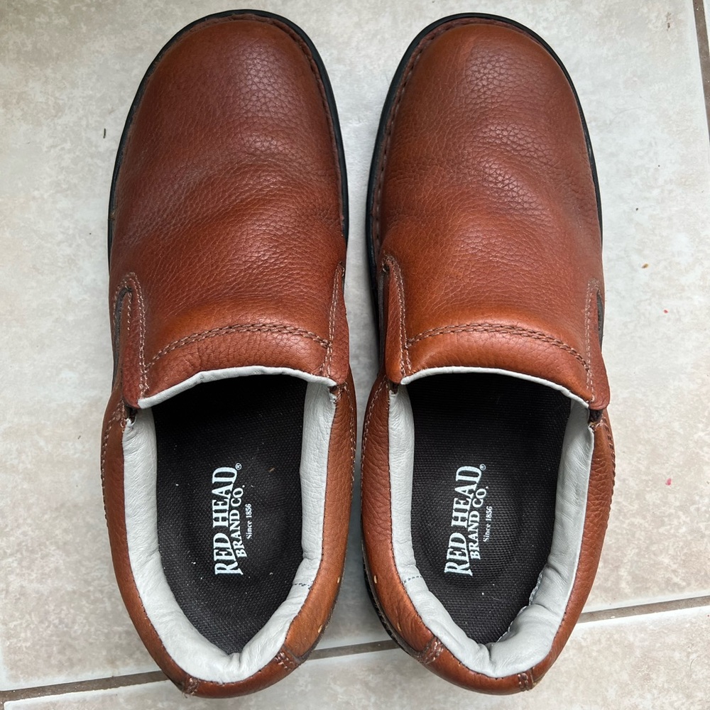 Redhead mens leather slip on shoes